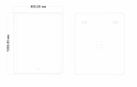Зеркало Art&amp;Max Elegant AM-Ele-800-1000-DS-F с подсветкой с сенсорным выключателем стекло