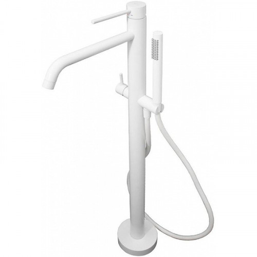 Смеситель для ванны Paffoni Light LIG032BO Белый матовый на пол