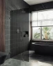 Душевая перегородка Maybah Glass MGD-276-4 990x1950 коннектор стена-стекло Хром глянцевый стекло графитовое