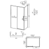 Душевой уголок Grossman Style 110х80 120.K33.05.1180.10.00 профиль Хром стекло прозрачное