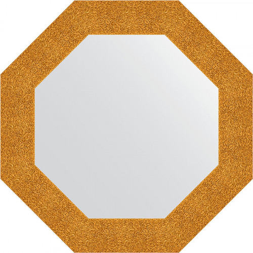 Зеркало Evoform Octagon 67х67 BY 3800 в багетной раме - Чеканка золотая 90 мм стекло