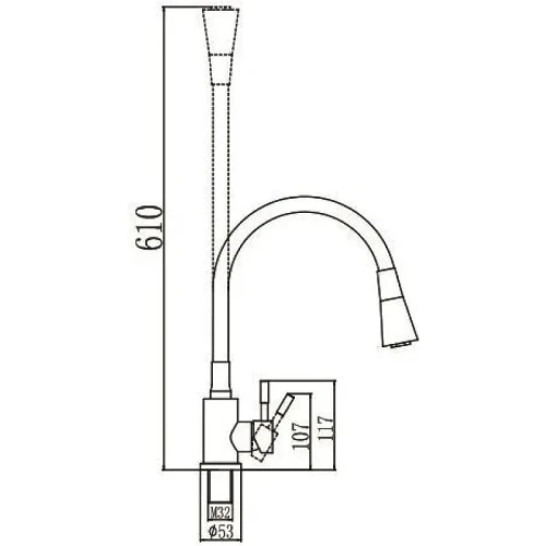 Смеситель для кухни Savol S-3002AM04 цвет Хром Серый