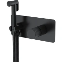 Гигиенический душ со смесителем Boheme Stick 127-BB.3 Черный матовый латунь встраиваемый