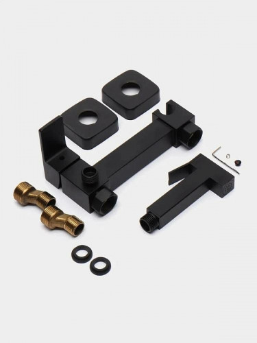 Гигиенический душ со смесителем D-Lin D180201-A Черный матовый