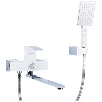 Смеситель для ванны Gappo G07 G2207-7 универсальный Белый Хром латунь на стену