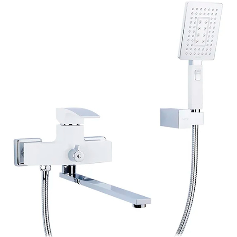 Смеситель для ванны Gappo G07 G2207-7 универсальный Белый Хром латунь на стену