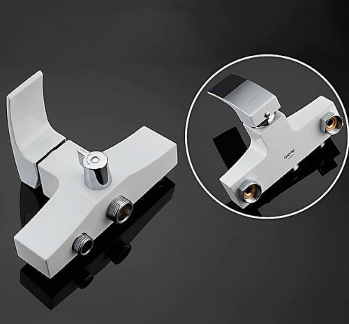 Смеситель для ванны Gappo G07 G2207-7 универсальный Белый Хром латунь на стену