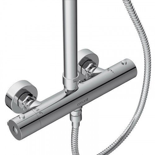 Душевая система Cersanit Brasko 64526 с термостатом Хром нержавеющая сталь на стену