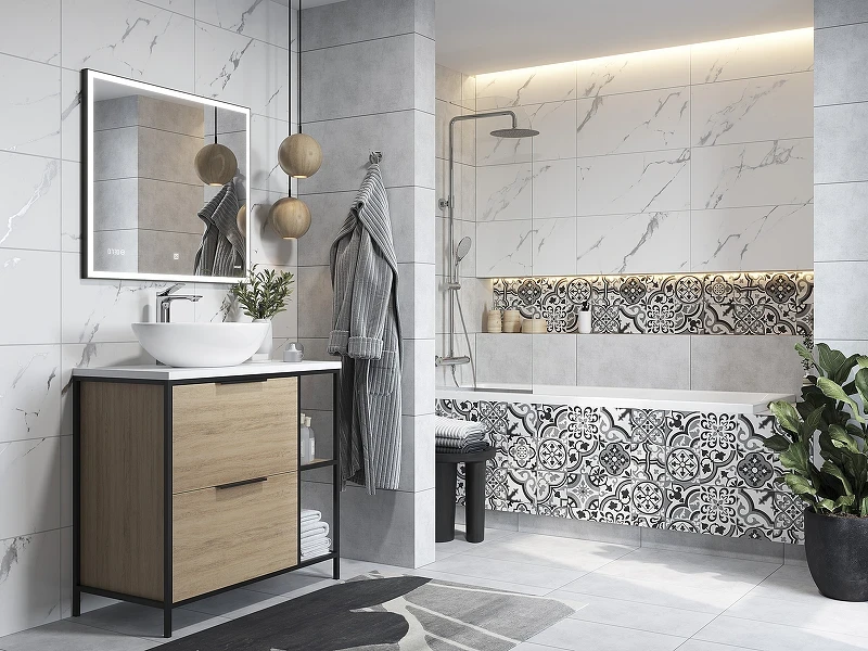 Душевая система Cersanit Brasko 64526 с термостатом Хром нержавеющая сталь на стену