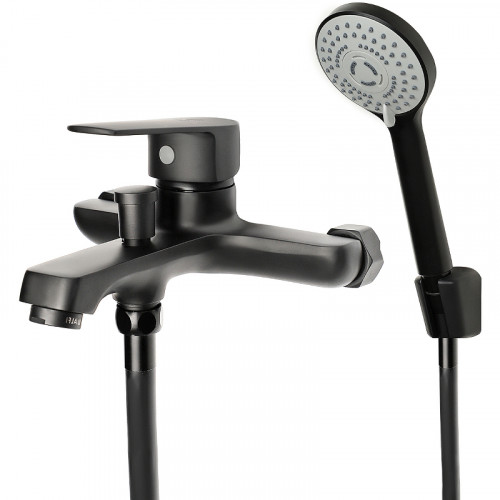 Смеситель для ванны Orange Loop M26-100B Черный на стену