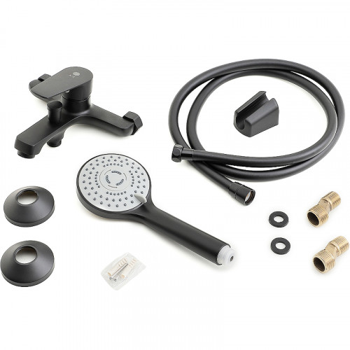 Смеситель для ванны Orange Loop M26-100B Черный на стену