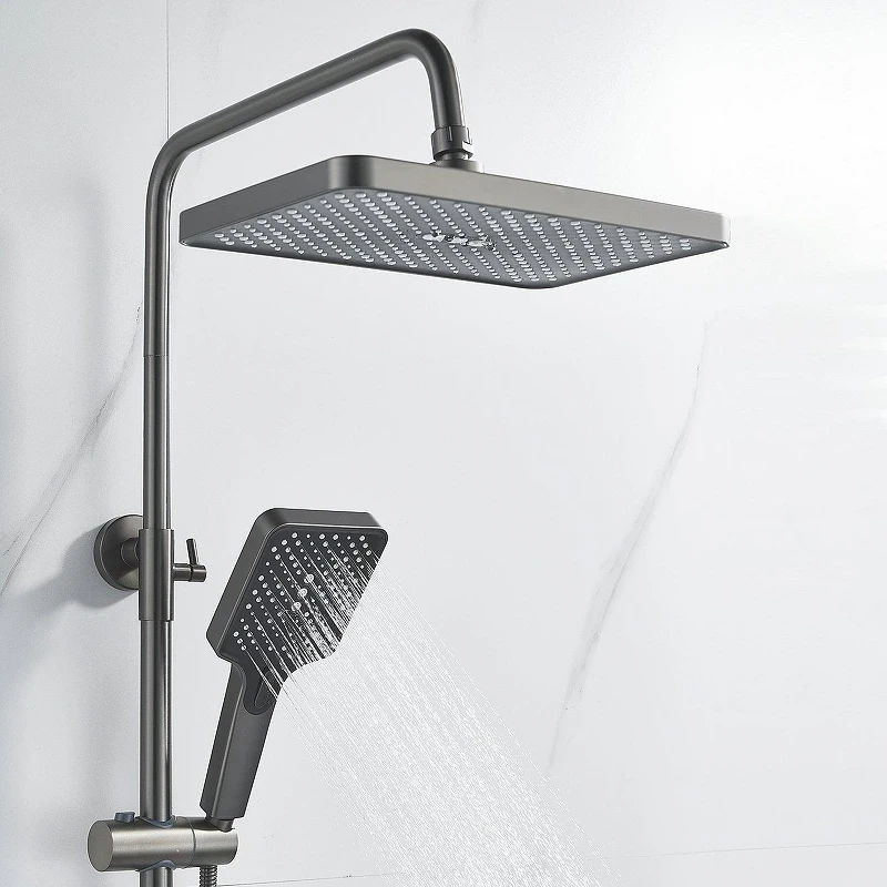 Душевая система Shevanik S6136T цвет Оружейная сталь