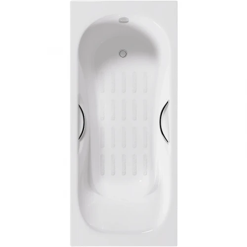 Чугунная ванна Delice Malibu 140x75 DLR230628R-AS с отверстиями под ручки с антискользящим покрытием