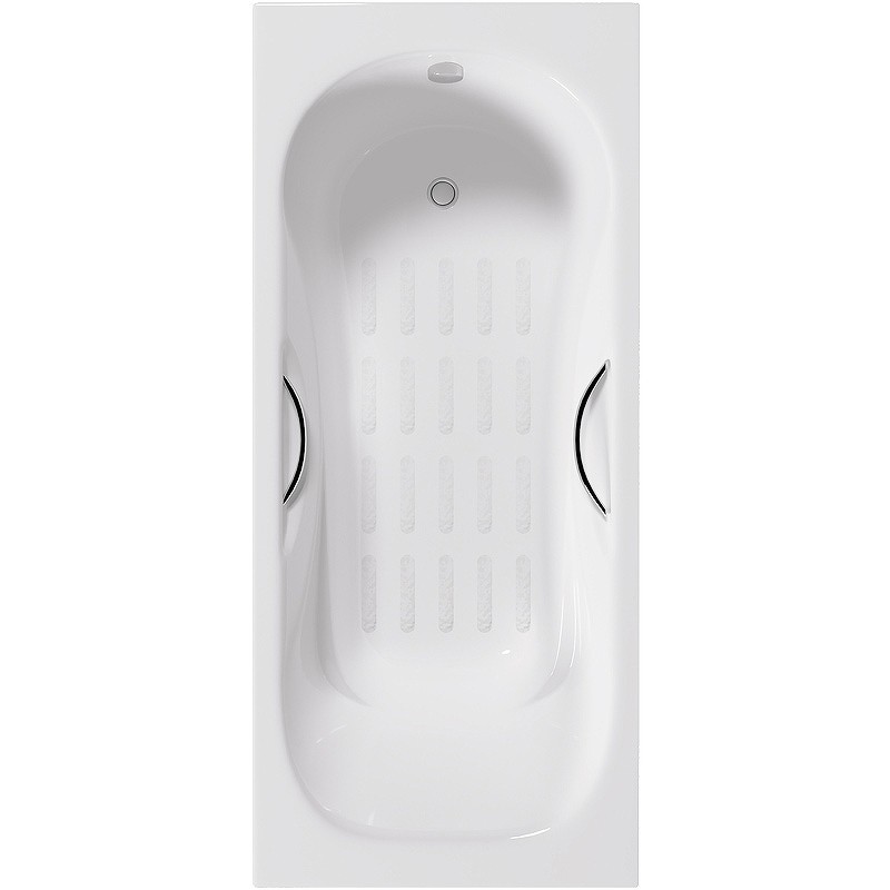 Чугунная ванна Delice Malibu 140x75 DLR230628R-AS с отверстиями под ручки с антискользящим покрытием