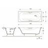 Чугунная ванна Delice Malibu 140x75 DLR230628R-AS с отверстиями под ручки с антискользящим покрытием
