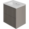 Тумба под раковину La Fenice Terra Twin 60 FNC-01-TER-C-60-2 подвесная Бежевая матовая