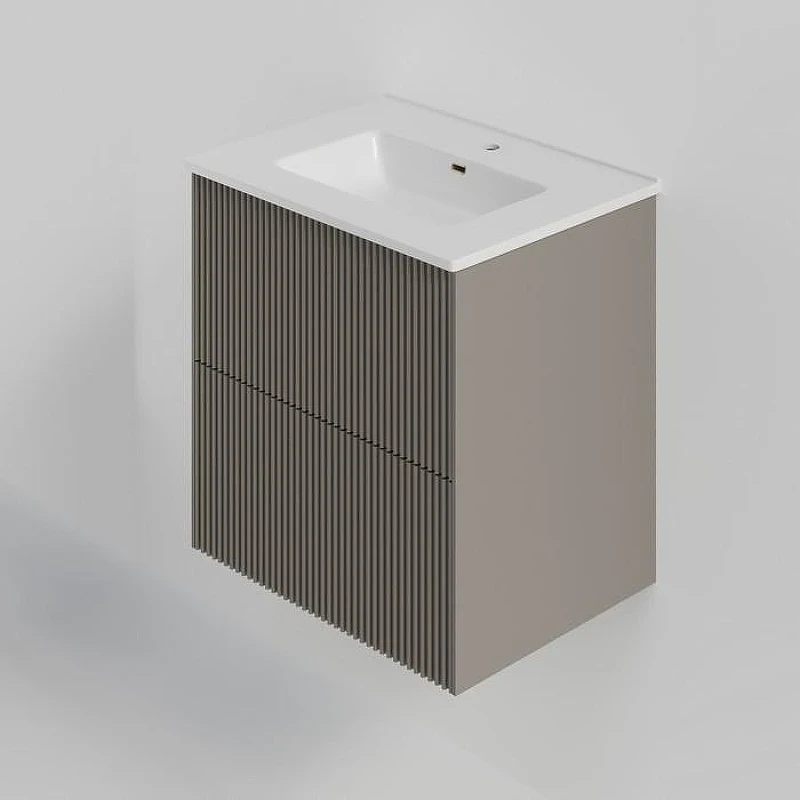 Тумба под раковину La Fenice Terra Twin 60 FNC-01-TER-C-60-2 подвесная Бежевая матовая