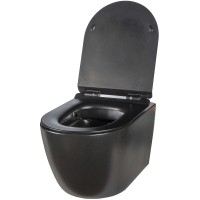 Унитаз Creto Logan L1 1001-002-L1BLMAT подвесной Черный матовый с сиденьем Микролифт подвесной