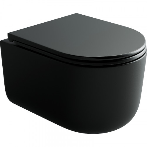 Унитаз Ceramicanova Ulma CN4006TMB подвесной Черный матовый с сиденьем Микролифт фарфор подвесной