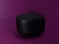 Унитаз Ceramicanova Ulma CN4006TMB подвесной Черный матовый с сиденьем Микролифт фарфор подвесной