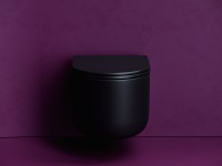 Унитаз Ceramicanova Ulma CN4006TMB подвесной Черный матовый с сиденьем Микролифт фарфор подвесной