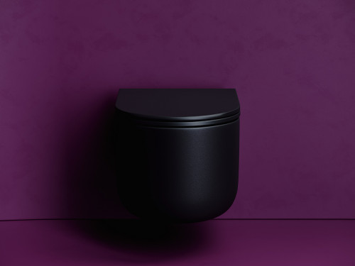 Унитаз Ceramicanova Ulma CN4006TMB подвесной Черный матовый с сиденьем Микролифт фарфор подвесной