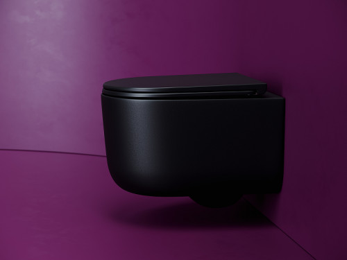 Унитаз Ceramicanova Ulma CN4006TMB подвесной Черный матовый с сиденьем Микролифт фарфор подвесной