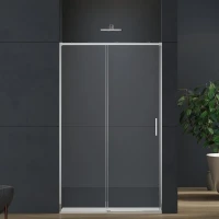 Душевая дверь Vincea Soft 2 120 VDS-3SO2120CL профиль Хром стекло прозрачное