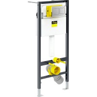 Комплект унитаза Ceramicanova Forma CN3009 с инсталляцией Viega Prevista Dry 8524.14 792596 с сиденьем Микролифт и клавишей смыва Хром фарфор подвесной