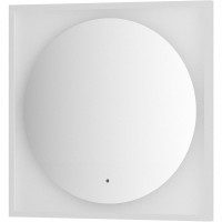 Зеркало Defesto Eclipce 70х70 DF 2227R с подсветкой 15W-4500К/в багетной раме/ИК - выключатель/Нейтральный белый свет/Белая рама