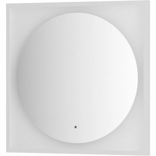 Зеркало Defesto Eclipce 70х70 DF 2227R с подсветкой 15W-4500К/в багетной раме/ИК - выключатель/Нейтральный белый свет/Белая рама