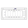 Акриловая ванна Excellent Aquaria Lux 180x80 WAEX.AQU18.NANO.CR с гидромассажем