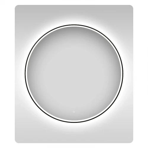 Зеркало Wellsee 7 Rays' Spectrum 95 172201800 с подсветкой цвет Черный матовый с сенсорным выключателем