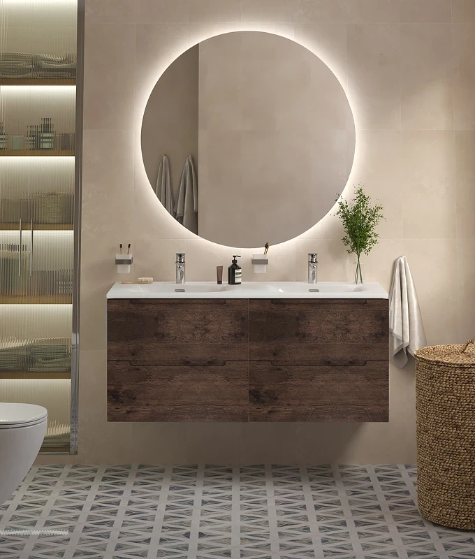 Тумба под раковину BelBagno Etna 120 ETNA-1200-4C-SO-2-RW подвесная Rovere Moro МДФ / ЛДСП