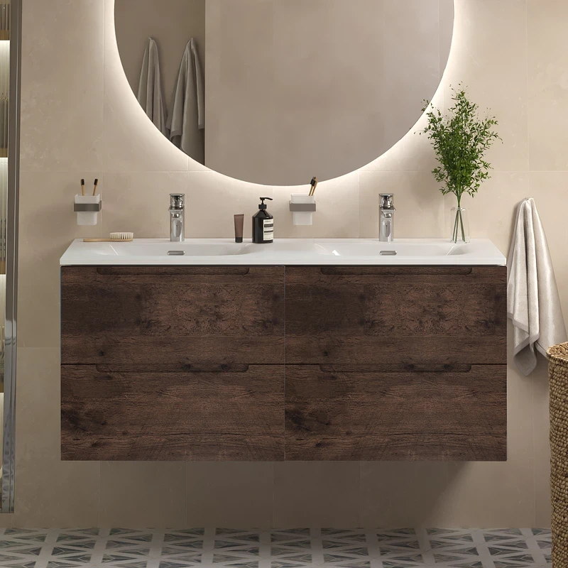 Тумба под раковину BelBagno Etna 120 ETNA-1200-4C-SO-2-RW подвесная Rovere Moro МДФ / ЛДСП