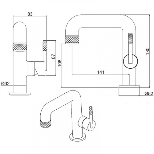 Смеситель для раковины Allen Brau Reality 5.32001-00 Хром латунь