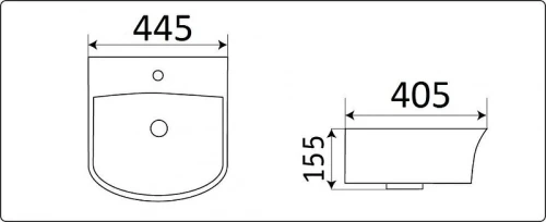 Раковина CeramaLux 45 78369A цвет Белый