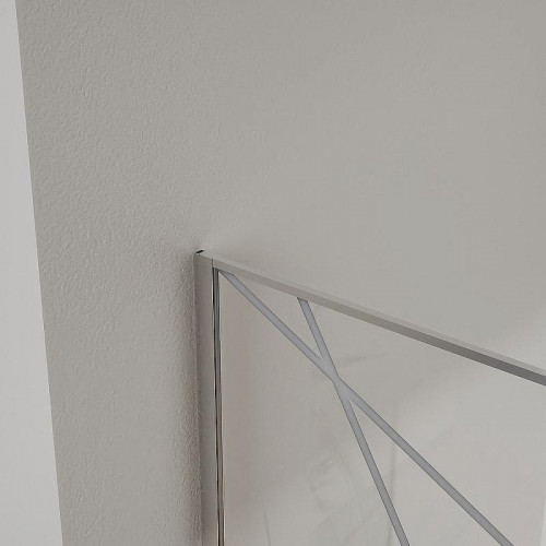 Душевая перегородка Azario Walk-in 100 AZ-271-100-MGR-CGP профиль Графит матовый стекло прозрачное с графическим принтом