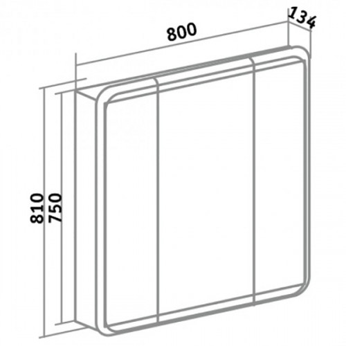 Зеркальный шкаф Runo Эрика 80 УТ000003321 Белый МДФ / ЛДСП, стекло