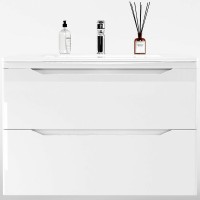 Тумба под раковину WellWant Riviera 80 WWTRMW842W подвесная Белый глянец антискрейтч