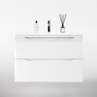 Тумба под раковину WellWant Riviera 80 WWTRMW842W подвесная Белый глянец антискрейтч