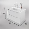 Тумба под раковину WellWant Riviera 80 WWTRMW842W подвесная Белый глянец антискрейтч