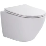 Комплект унитаза WellWant Aura WWU01122W с инсталляцией Tece Now 9400414 с сиденьем Микролифт и Черной матовой клавишей смыва