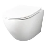 Комплект унитаза WellWant Aura WWU01122W с инсталляцией Tece Now 9400414 с сиденьем Микролифт и Черной матовой клавишей смыва