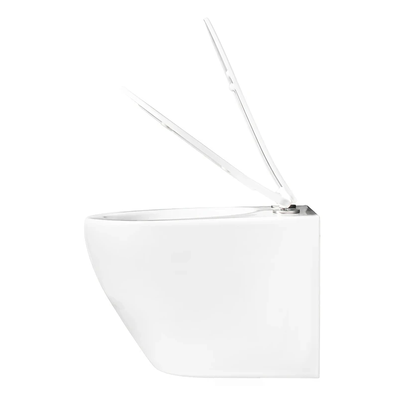 Комплект унитаза WellWant Aura WWU01122W с инсталляцией Tece Now 9400414 с сиденьем Микролифт и Черной матовой клавишей смыва