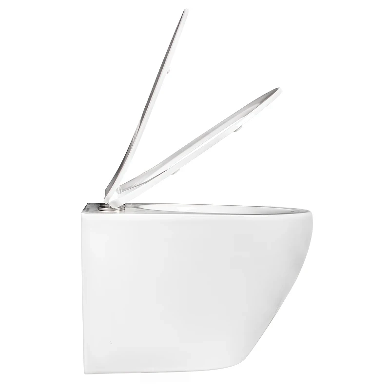 Комплект унитаза WellWant Aura WWU01122W с инсталляцией Tece Now 9400414 с сиденьем Микролифт и Черной матовой клавишей смыва