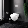 Комплект унитаза WellWant Aura WWU01122W с инсталляцией Tece Now 9400414 с сиденьем Микролифт и Черной матовой клавишей смыва