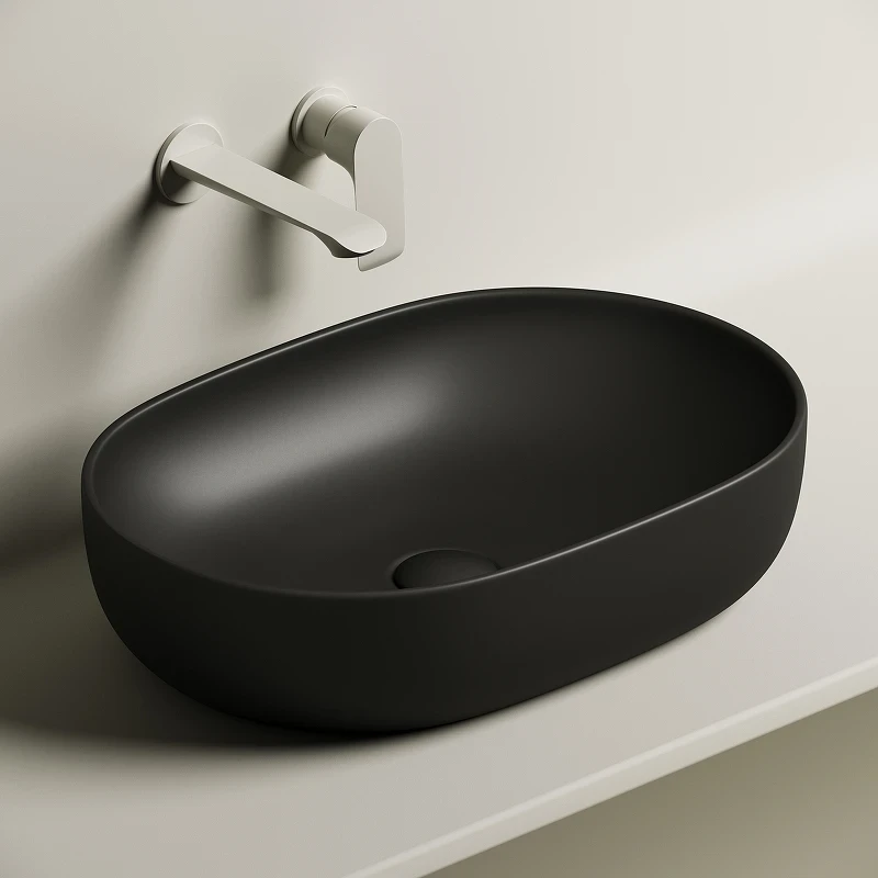 Раковина-чаша Ceramicanova Element 60 CN6047MB Черная матовая фарфор накладная