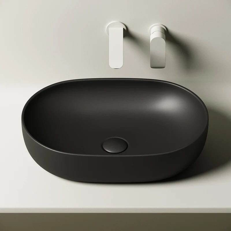 Раковина-чаша Ceramicanova Element 60 CN6047MB Черная матовая фарфор накладная