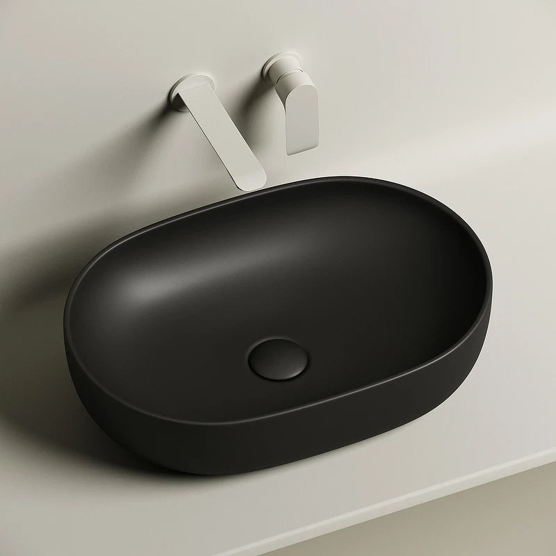 Раковина-чаша Ceramicanova Element 60 CN6047MB Черная матовая фарфор накладная